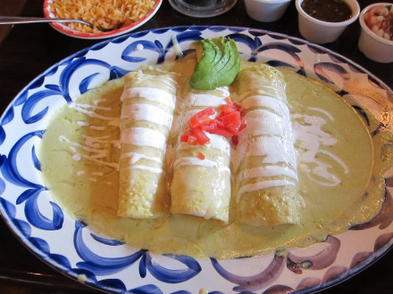 Enchiladas suizas at the new restaurant