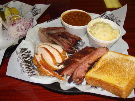 Three-meat combo plate