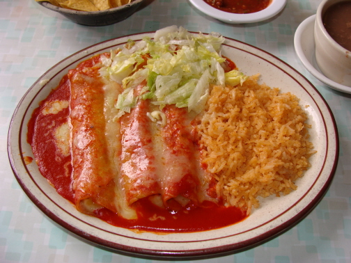 Red enchiladas