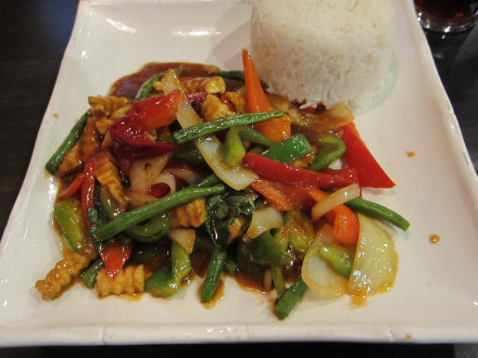 Basil Stir-Fried on the dinner menu