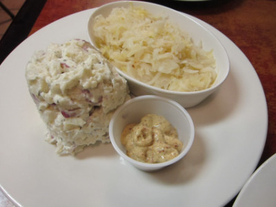 Potato salad and sauerkraut