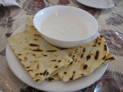 Mast-o-musir is a yogurt appetizer