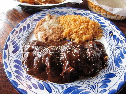 Chicken mole dinner