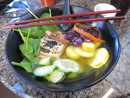 Rich chicken broth ramen