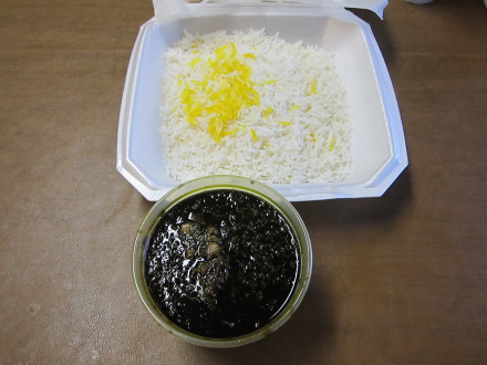 Takeout version of ghormeh sabzi