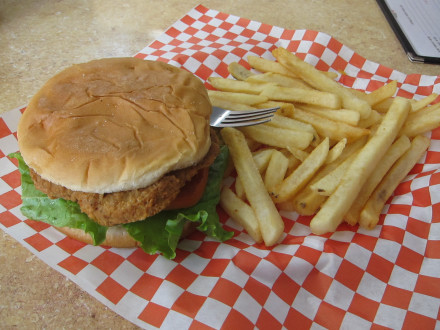 Steak sandwich is breaded