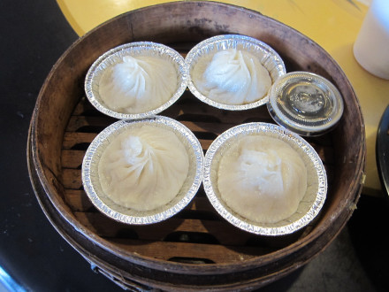 The soup dumplings at Fat Dragon are excellent