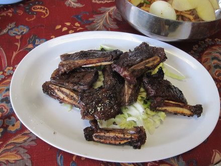 BBQ ribs from the dinner menu